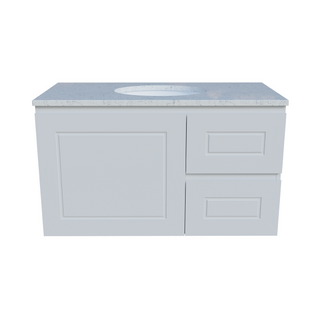 Timberline Nevada Classic Wall Hung with SilkSurface Top & Basin 900mm - NVCV900CSSUW