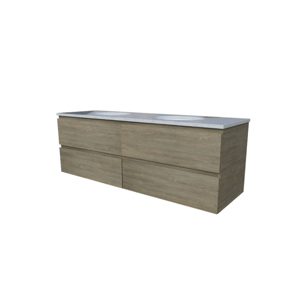 Timberline Nevada Plus Wall Hung Vanity with SilkSurface Top & Basin 1500mm