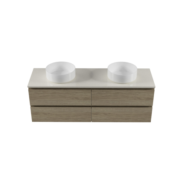 Timberline Nevada Plus Wall Hung Vanity with SilkSurface Top & Basin 1500mm