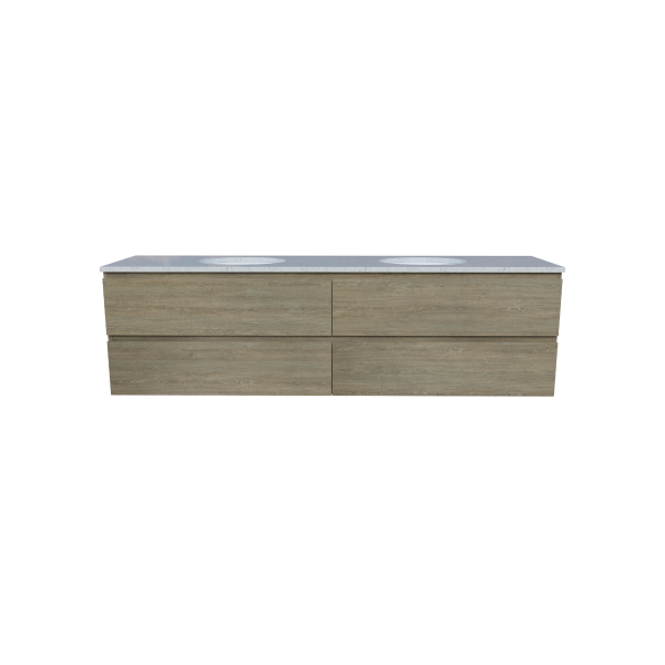 Timberline Nevada Plus Wall Hung Vanity with SilkSurface Top & Basin 1800mm