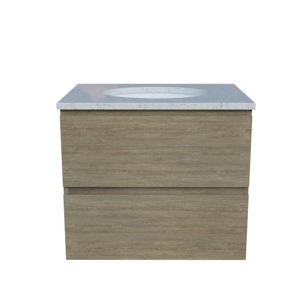 Timberline Nevada Plus Wall Hung Vanity with SilkSurface Top & Basin 600mm - NEVPV600CSSUW