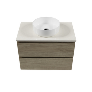 Timberline Nevada Plus Wall Hung Vanity with SilkSurface Top & Basin 750mm - NEVPV750CSSAW
