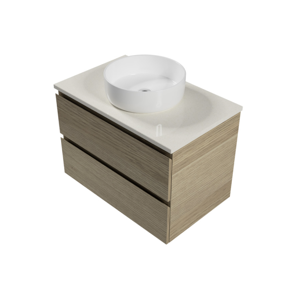 Timberline Nevada Plus Wall Hung Vanity with SilkSurface Top & Basin 750mm - NEVPV750CSSAW