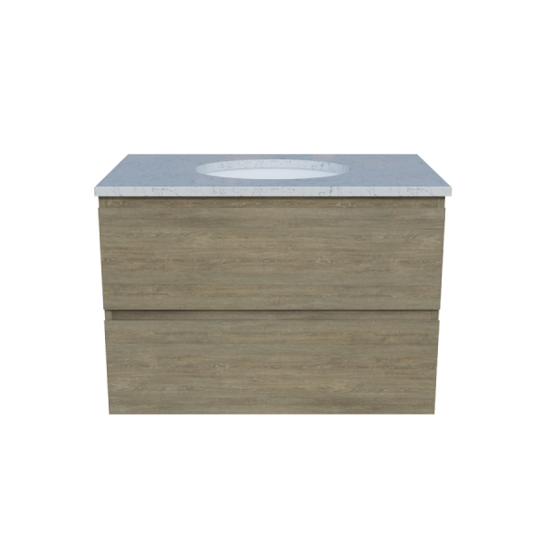 Timberline Nevada Plus Wall Hung Vanity with SilkSurface Top & Basin 750mm - NEVPV750CSSUW
