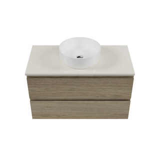 Timberline Nevada Plus Wall Hung Vanity with SilkSurface Top & Basin 900mm - NEVPV900CSSAW