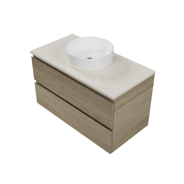 Timberline Nevada Plus Wall Hung Vanity with SilkSurface Top & Basin 900mm