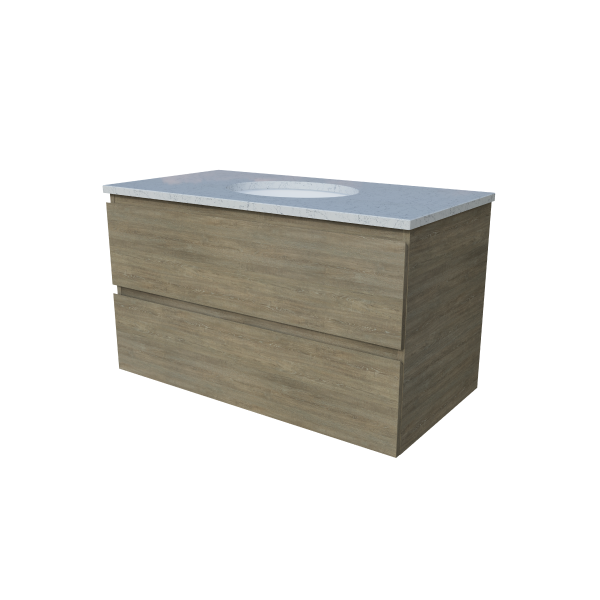 Timberline Nevada Plus Wall Hung Vanity with SilkSurface Top & Basin 900mm