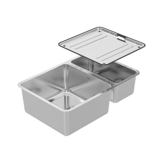 Abey Lago 1 & 1/3 Bowl Kitchen Sink with Drainer - NL180