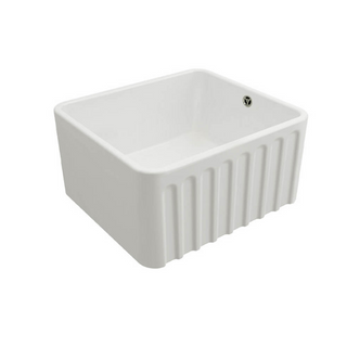 Turner Hastings Novi 50 x 46 Fireclay Butler Sink Includes Overflow - Matte White NO503FS-MW-OF