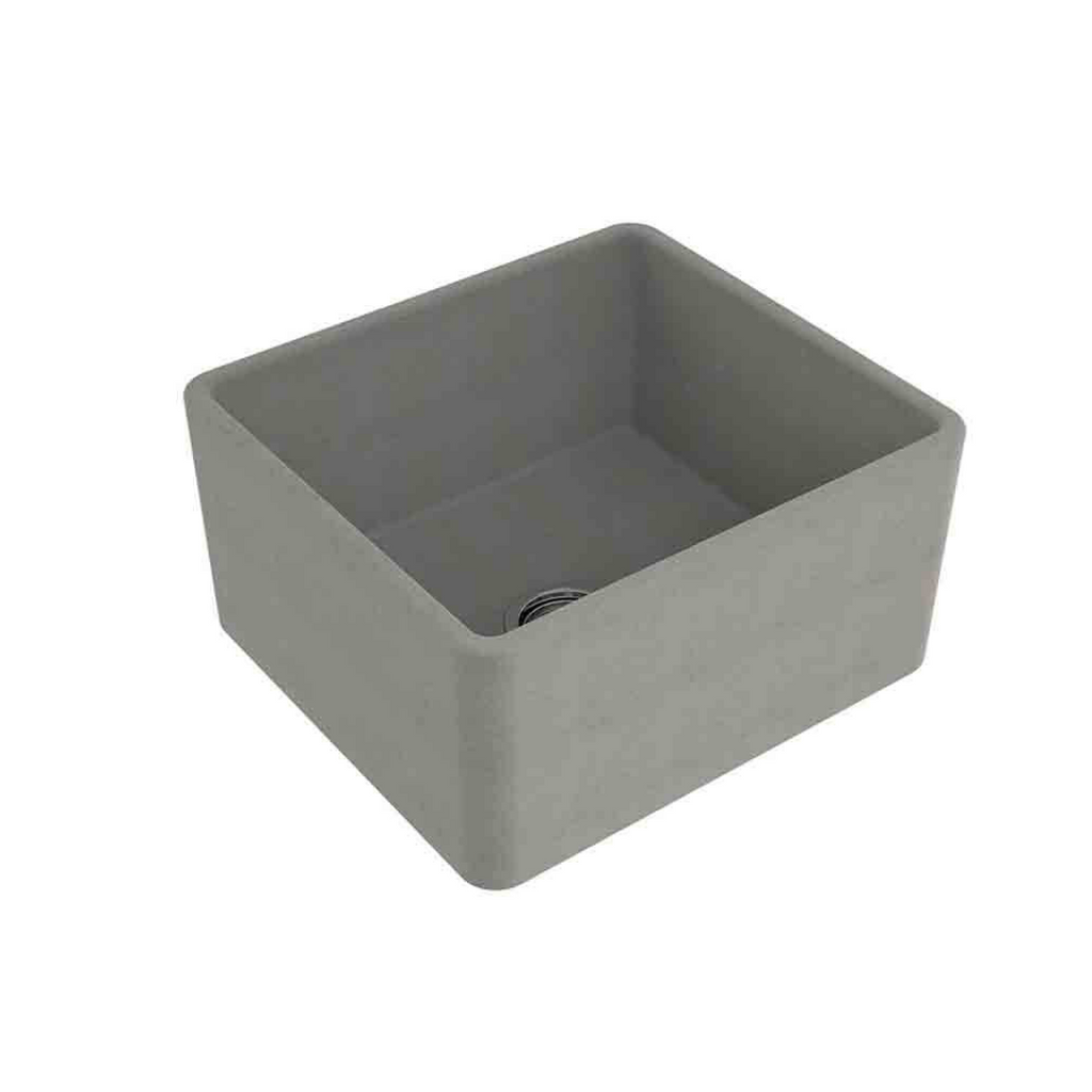 Turner Hastings Novi 50 x 46 Fireclay Butler Sink Includes Overflow - Concrete Look NO504FS-CL-OF