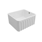 Turner Hastings Novi 50 x 46 Fireclay Butler Sink Includes Overflow - Gloss White NO50FS-OF