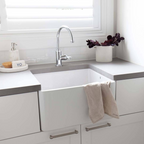 Turner Hastings Novi 50 x 46 Fireclay Butler Sink Includes Overflow - Gloss White NO50FS-OF