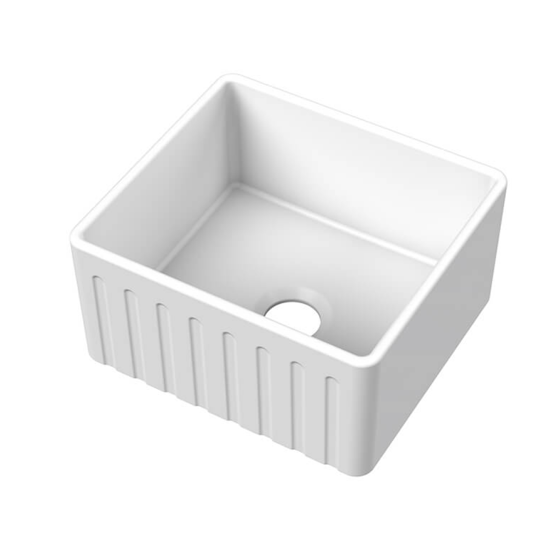 Turner Hastings Novi 51 x 46 Fireclay Butler Sink - Matte White NO513FS-MW