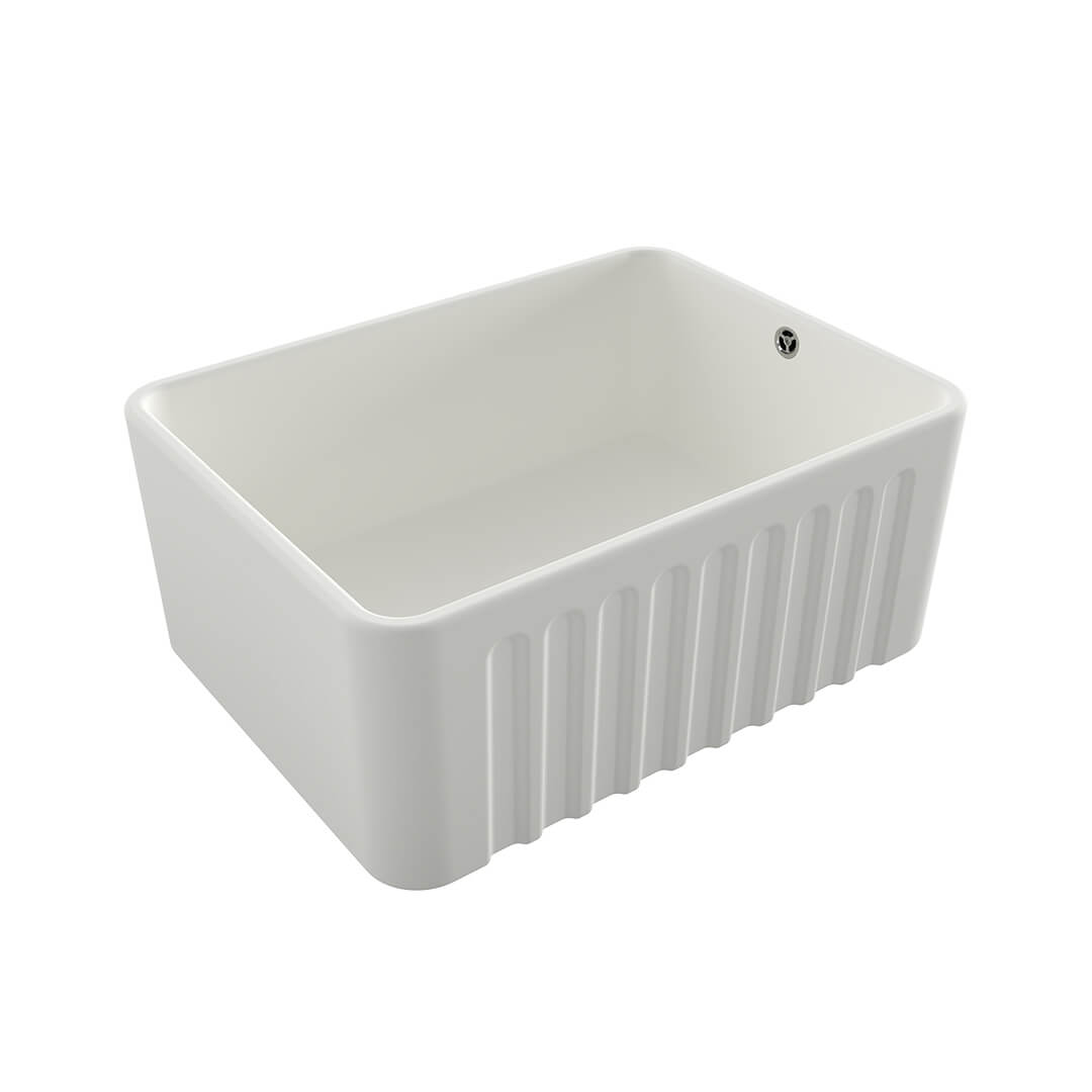 Turner Hastings Novi 60 x 46 Fireclay Butler Sink Includes Overflow - Matte White NO603FS-MW-OF