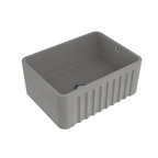 Turner Hastings Novi 60 x 46 Fireclay Butler Sink Includes Overflow - Concrete Look NO604FS-CL-OF