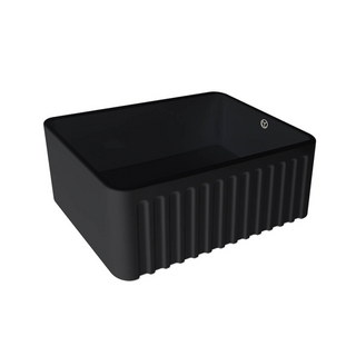 Turner Hastings Novi 60 x 46 Fireclay Butler Sink Includes Overflow - Matte Black NO60FS-MB-OF