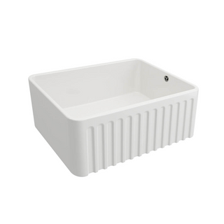 Turner Hastings Novi 60 x 46 Fireclay Butler Sink Includes Overflow - Gloss White NO60FS-OF