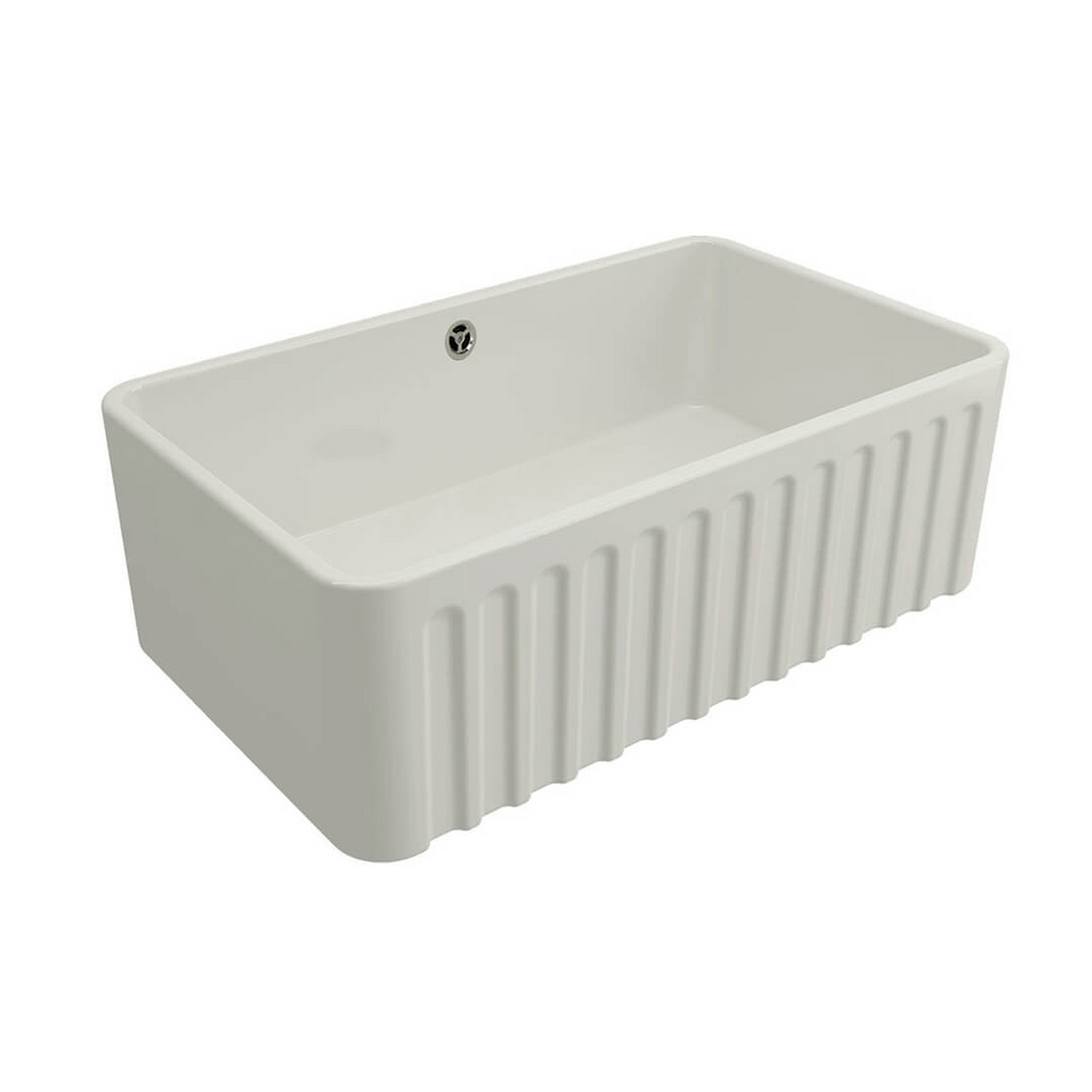 Turner Hastings Novi 75 x 46 Fireclay Butler Sink Includes Overflow - Matte White NO753FS-MW-OF