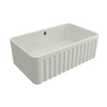 Turner Hastings Novi 75 x 46 Fireclay Butler Sink Includes Overflow - Matte White NO753FS-MW-OF