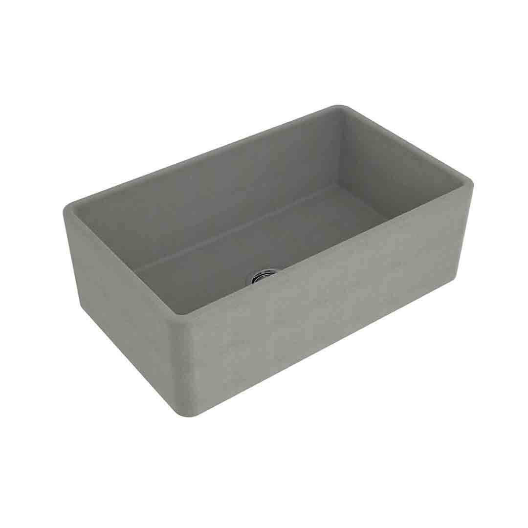 Turner Hastings Novi 75 x 46 Fireclay Butler Sink - Concrete Look NO754FS-CL