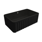 Turner Hastings Novi 75 x 46 Fireclay Butler Sink Includes Overflow - Matte Black NO75FS-MB-OF