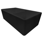 Turner Hastings Novi 84 x 46 Fireclay Double Bowl Butler Sink Includes Overflow - Matte Black NO84FS-MB-OF