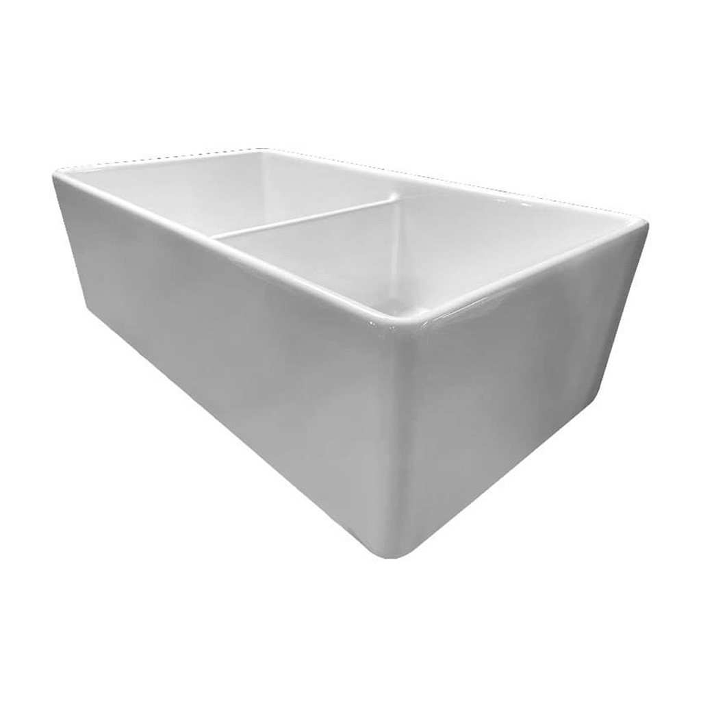 Turner Hastings Novi 84 Fine Fireclay Farmhouse Butler Sink - Gloss White - NO84FS
