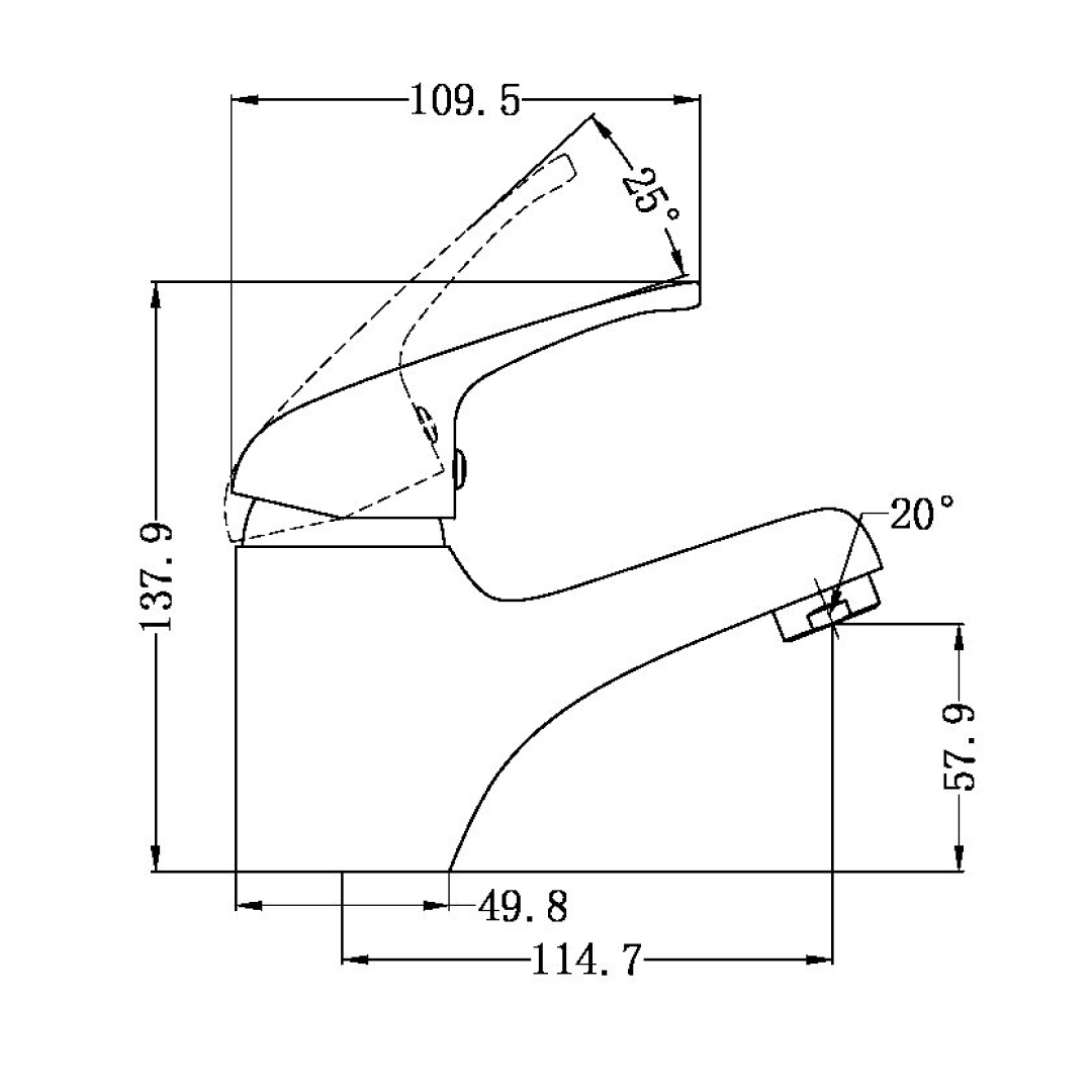 Nero Classic Basin Mixer - LF Chrome - NR110001CH
