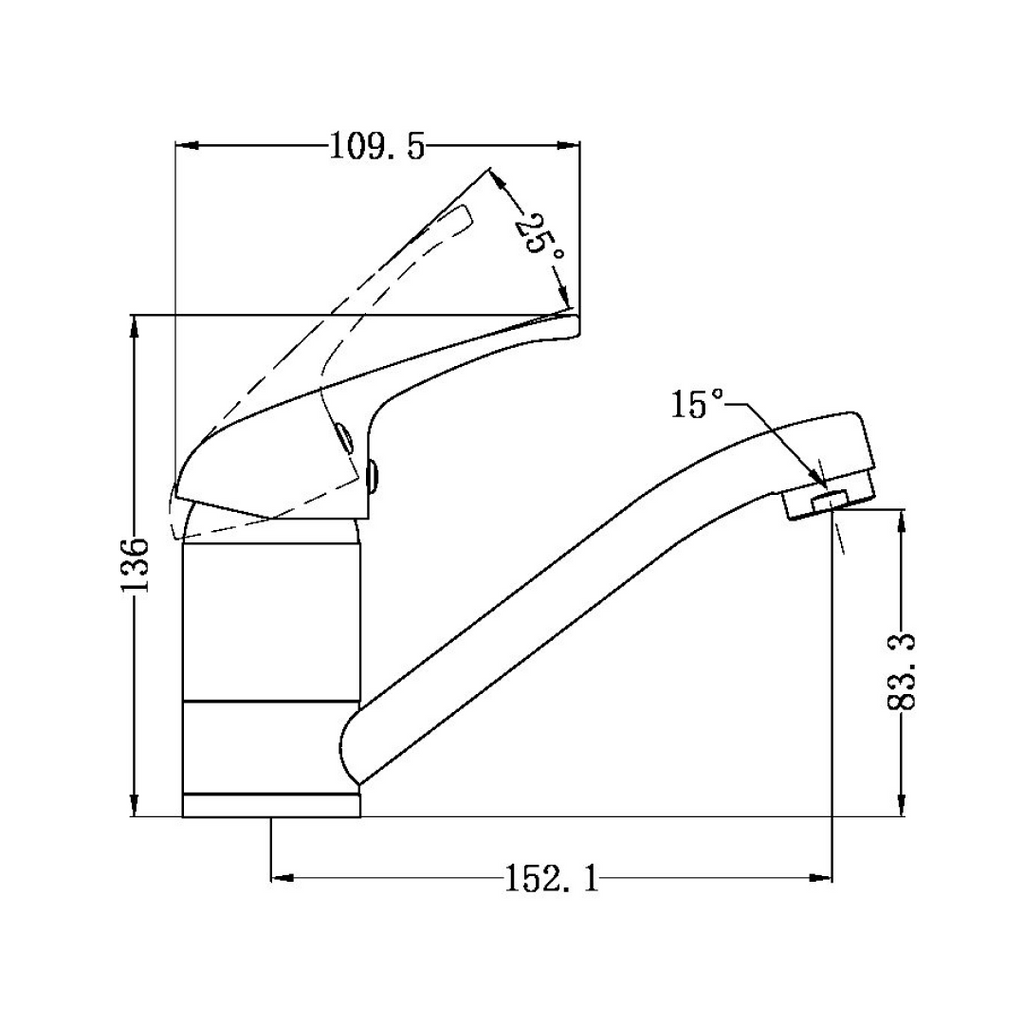 Nero Classic Swivel Basin Mixer - LF Chrome - NR110007150CH