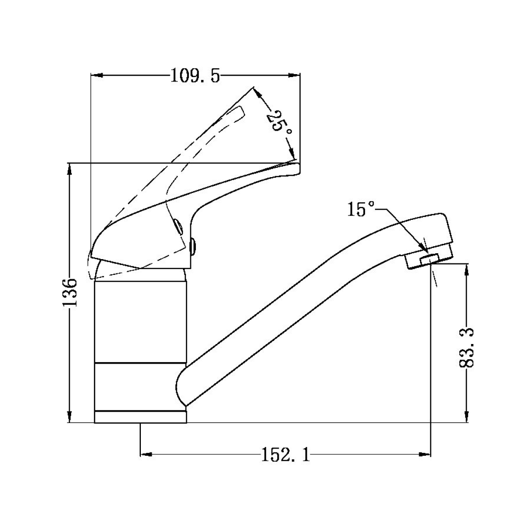 Nero Classic Swivel Basin Mixer - LF Chrome - NR110007150CH