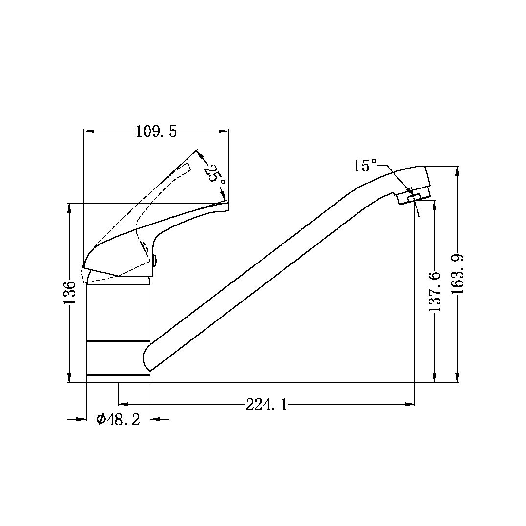 Nero Classic Sink Mixer - LF Chrome - NR110007CH