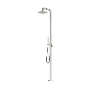 Nero Zen SS316L Outdoor Freestanding Shower Column - Brushed Nickel - NR162205ABN