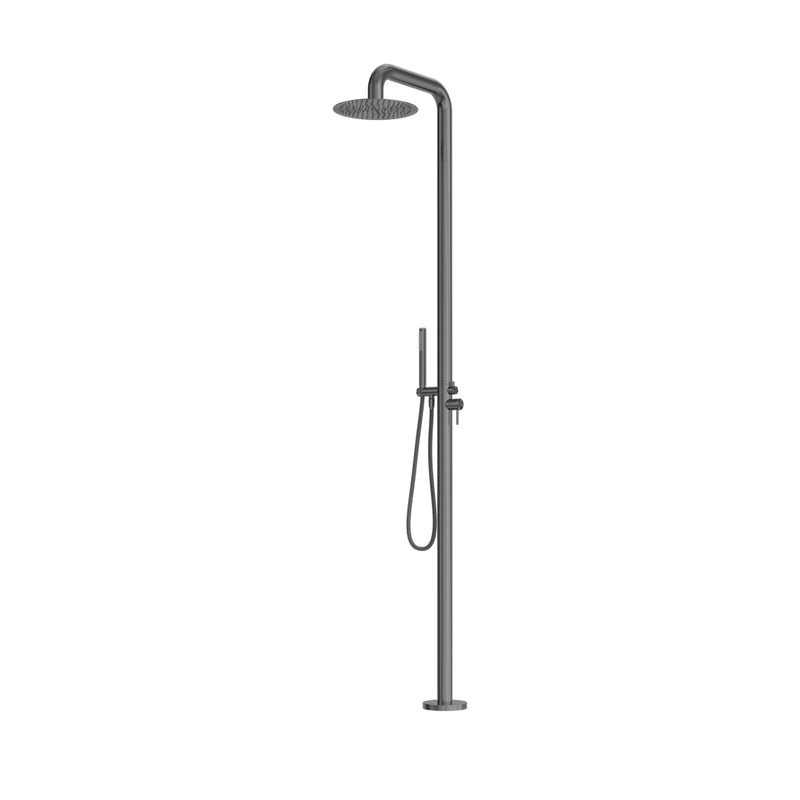 Nero Zen SS316L Outdoor Freestanding Shower Column - Graphite
