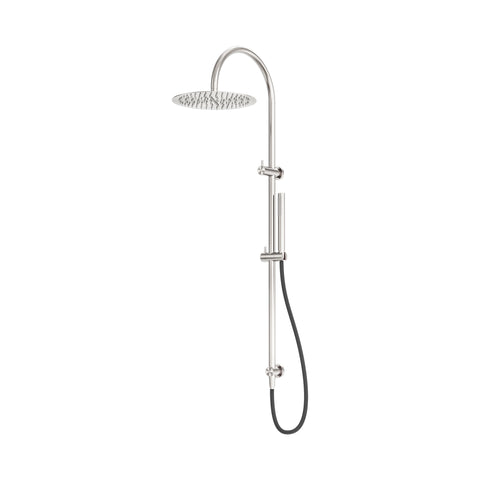 Nero Zen SS316L Twin Shower w/Outdoor Hose - Brushed Nickel