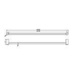 Nero Zen 316 Single 600mm Towel Rail - Brushed Nickel - NR1624BN