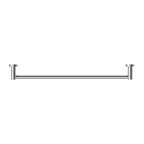 Nero Mecca Single Towel Rail 800mm - Chrome - NR1930CH