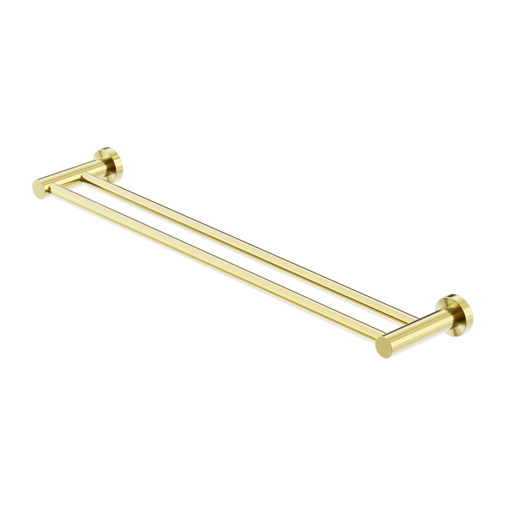 Nero Mecca Double Towel Rail 600mm - Brushed Gold - NR1924dBG