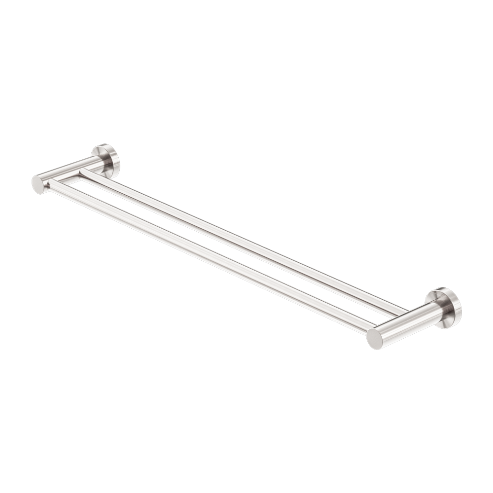 Nero Mecca Double Towel Rail 600mm - Brushed Nickel - NR1924dBN