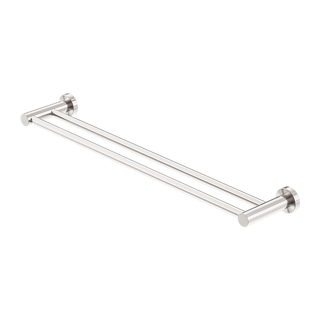 Nero Mecca Double Towel Rail 800mm - Brushed Nickel - NR1930dBN