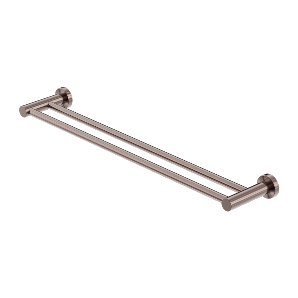 Nero Mecca Double Towel Rail 600mm - Brushed Bronze - NR1924dBZ