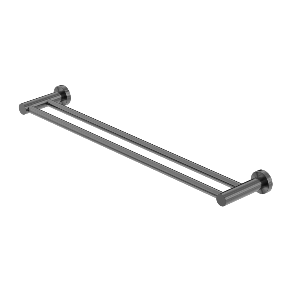 Nero Mecca Double Towel Rail 600mm - Gun Metal - NR1924dGM