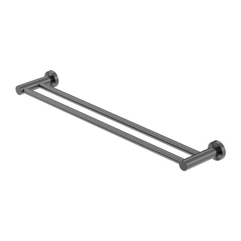 Nero Mecca Double Towel Rail 600mm - Gun Metal