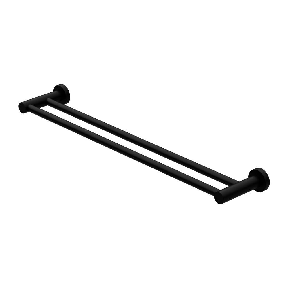 Nero Mecca Double Towel Rail 600mm - Matte Black - NR1924dMB