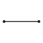 Nero Mecca Single Towel Rail 600mm - Matte Black - NR1924MB