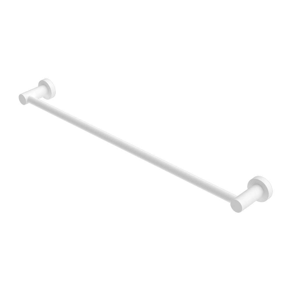 Nero Mecca Single Towel Rail 600mm - Matte White - NR1924MW