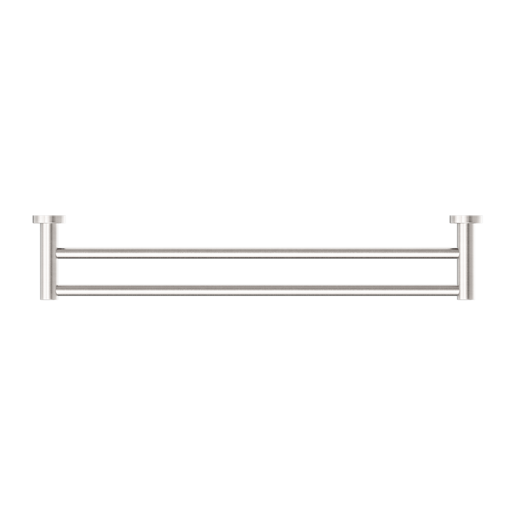 Nero Mecca Double Towel Rail 800mm - Brushed Nickel - NR1930dBN