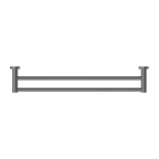Nero Mecca Double Towel Rail 800mm - Gun Metal - NR1930dGM