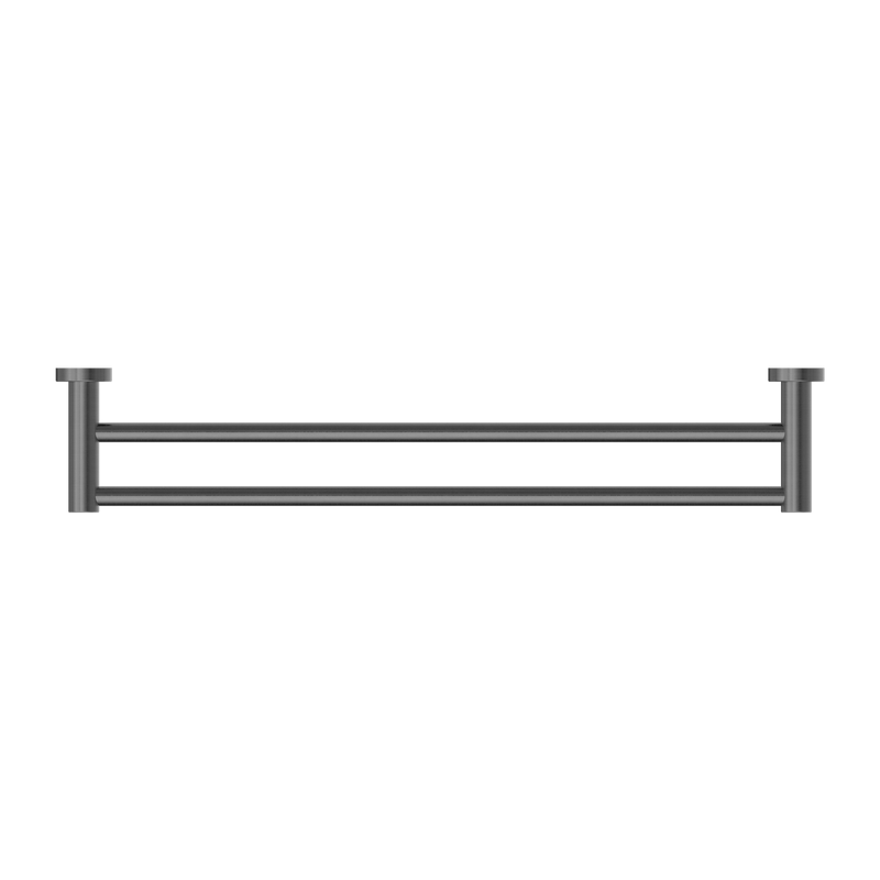 Nero Mecca Double Towel Rail 600mm - Gun Metal