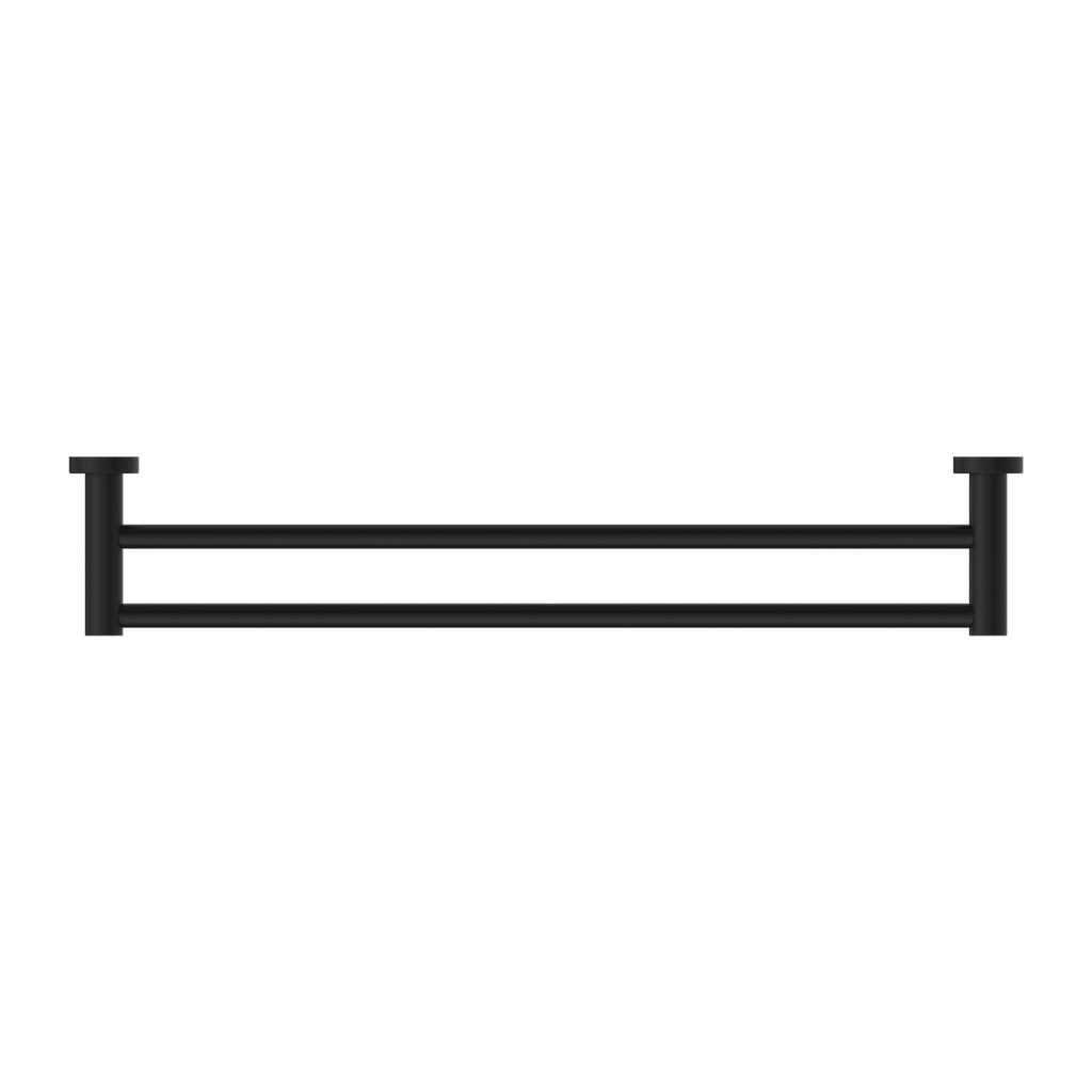 Nero Mecca Double Towel Rail 600mm - Matte Black - NR1924dMB