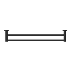 Nero Mecca Double Towel Rail 800mm - Matte Black - NR1930dMB